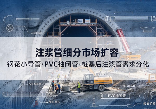 青川注浆管细分市场扩容，隧道钢花小导管、PVC 袖阀管、桩基后注浆管需求分化